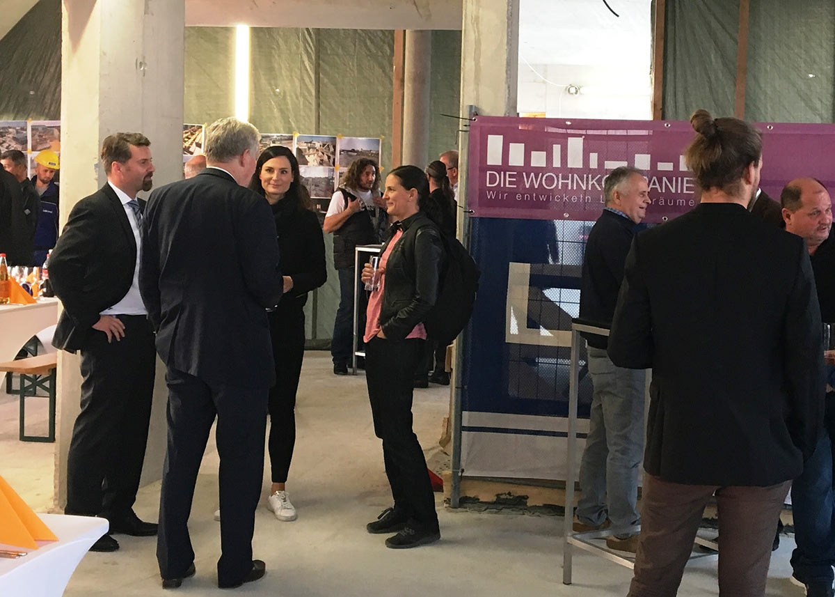 Dachgleiche für das Projekt Goethegasse 1